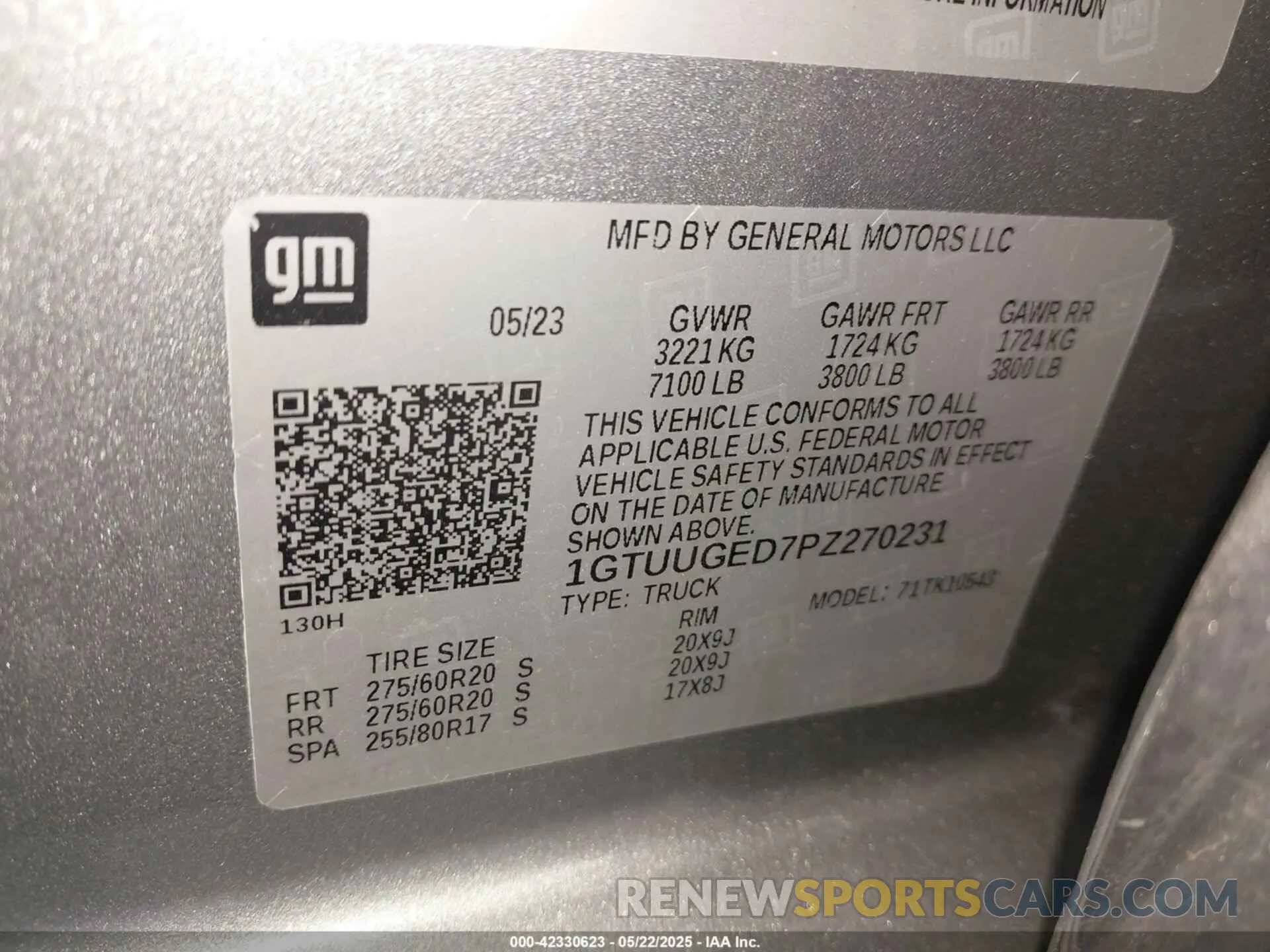 9 fotografías del automóvil dañado 1GTUUGED7PZ270231 GMC SIERRA 1500 2023