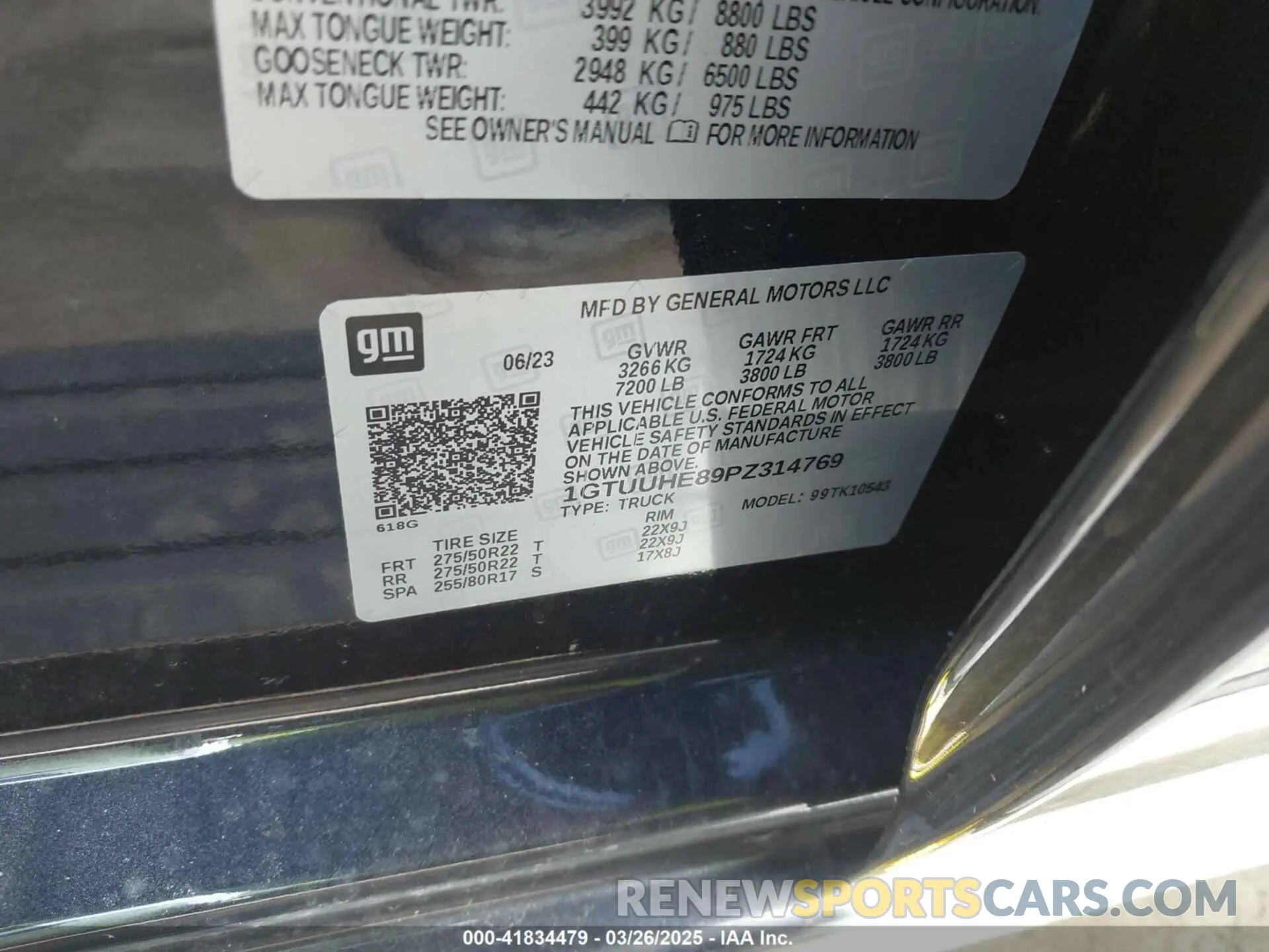 9 fotografías del automóvil dañado 1GTUUHE89PZ314769 GMC SIERRA 1500 2023