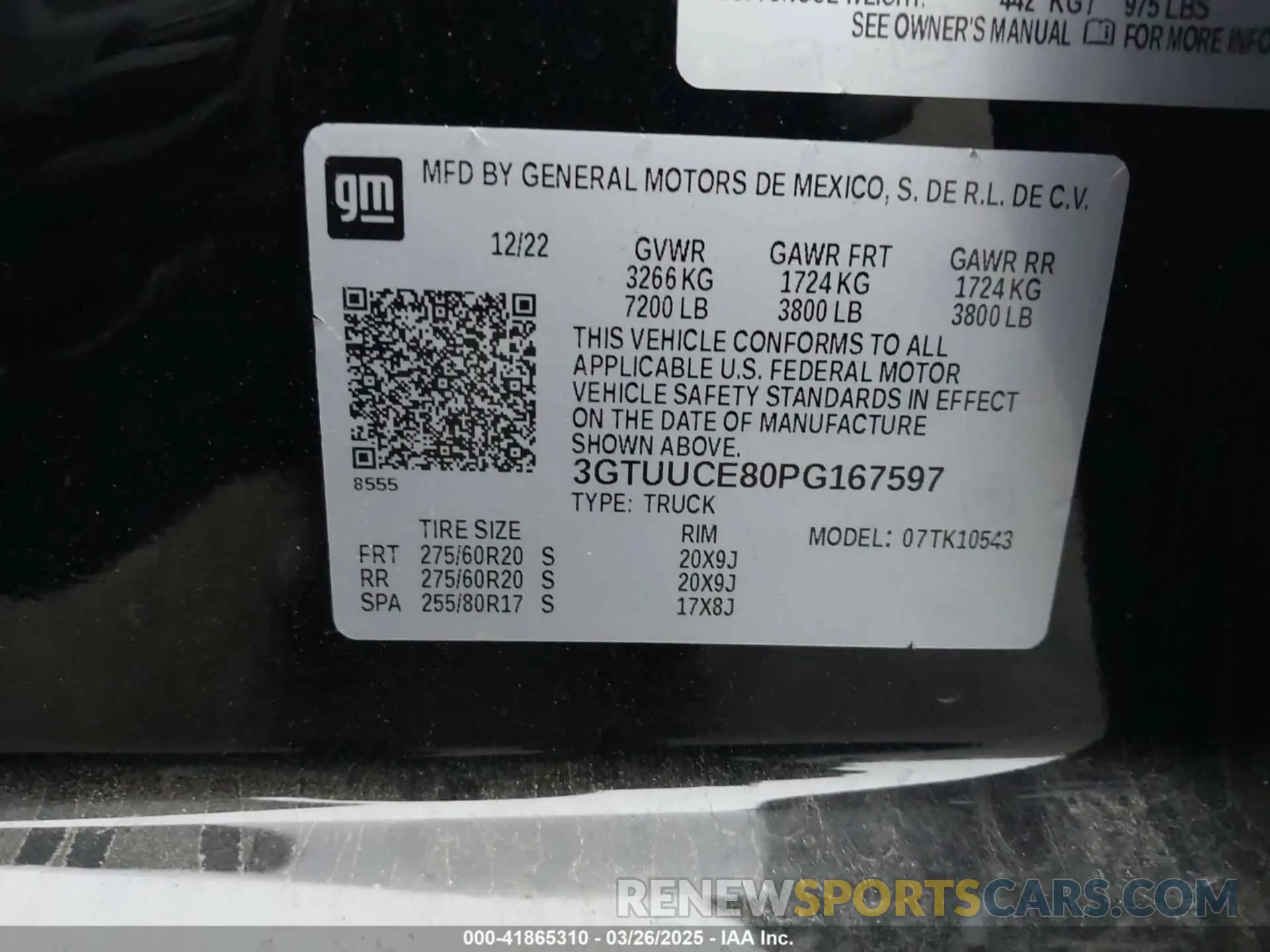 9 fotografías del automóvil dañado 3GTUUCE80PG167597 GMC SIERRA 1500 2023