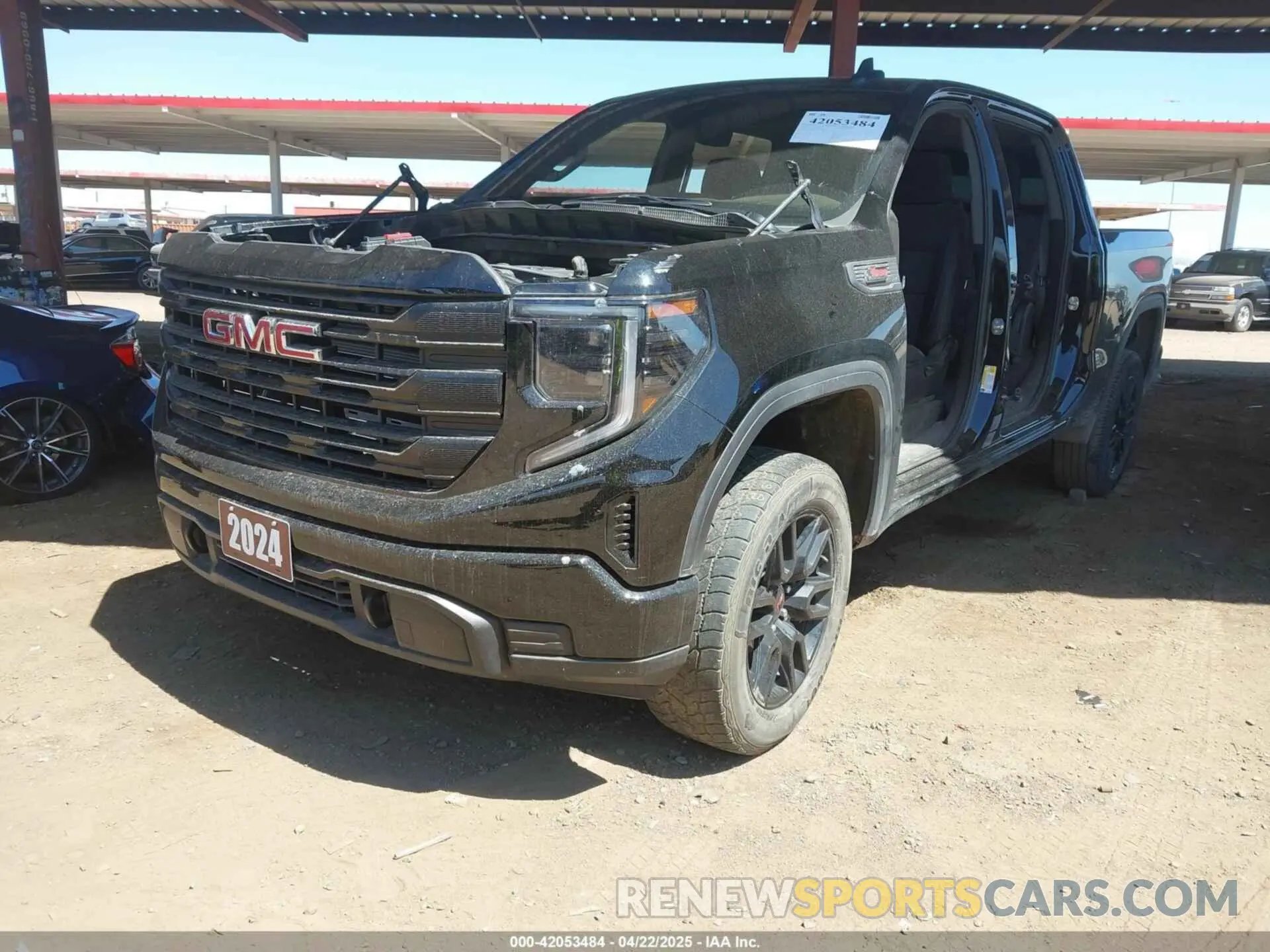 2 fotografías del automóvil dañado 1GTPHAEK7RZ307228 GMC SIERRA 1500 2024