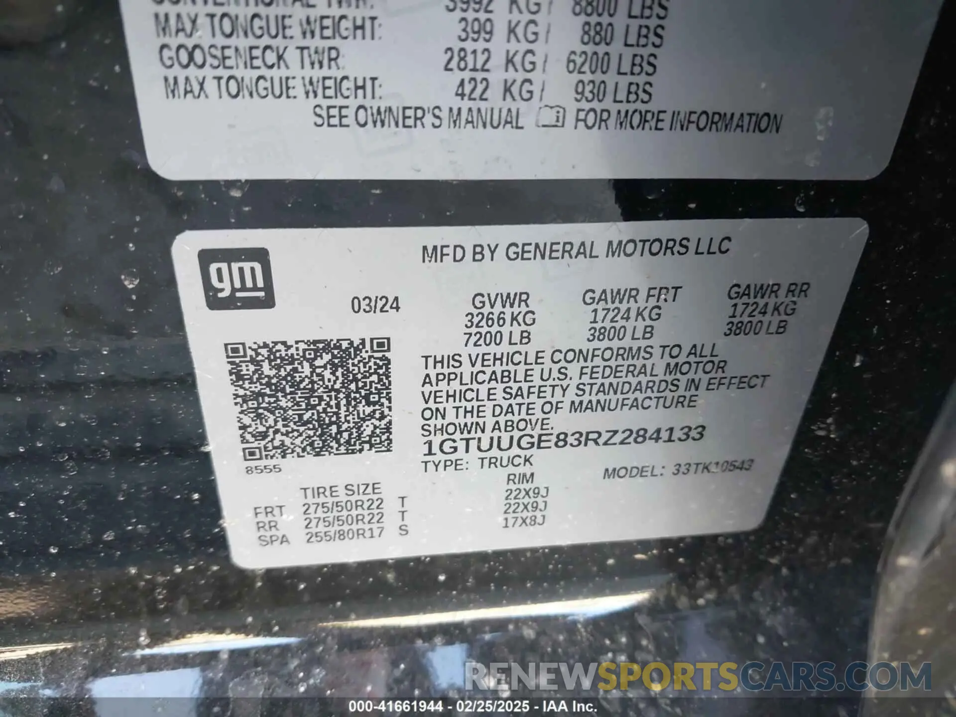 9 fotografías del automóvil dañado 1GTUUGE83RZ284133 GMC SIERRA 1500 2024