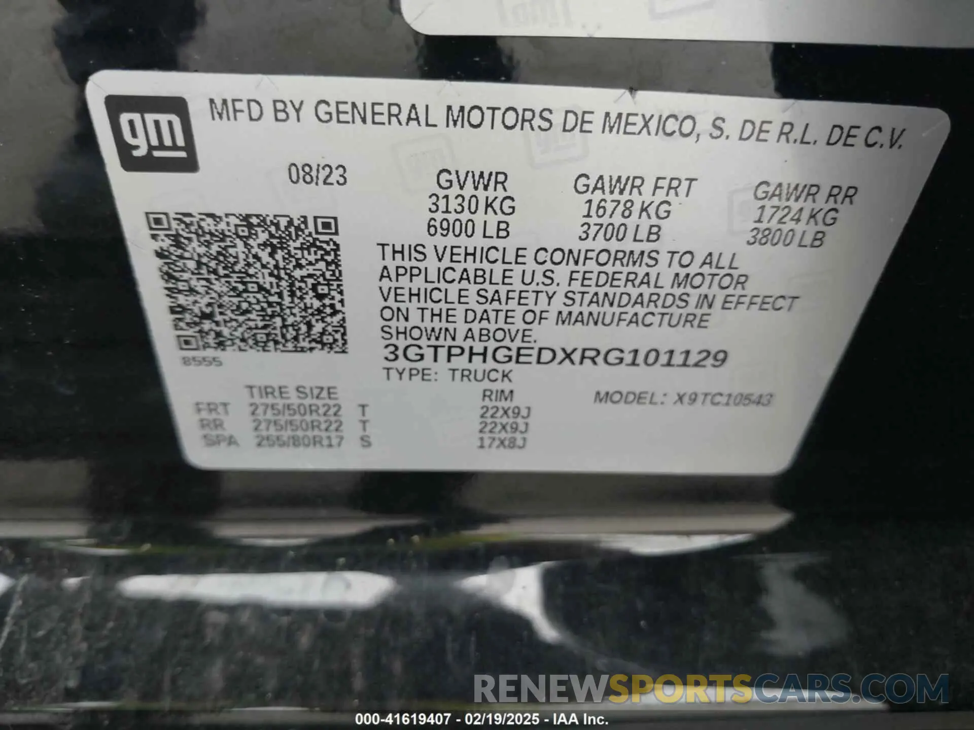 9 fotografías del automóvil dañado 3GTPHGEDXRG101129 GMC SIERRA 1500 2024