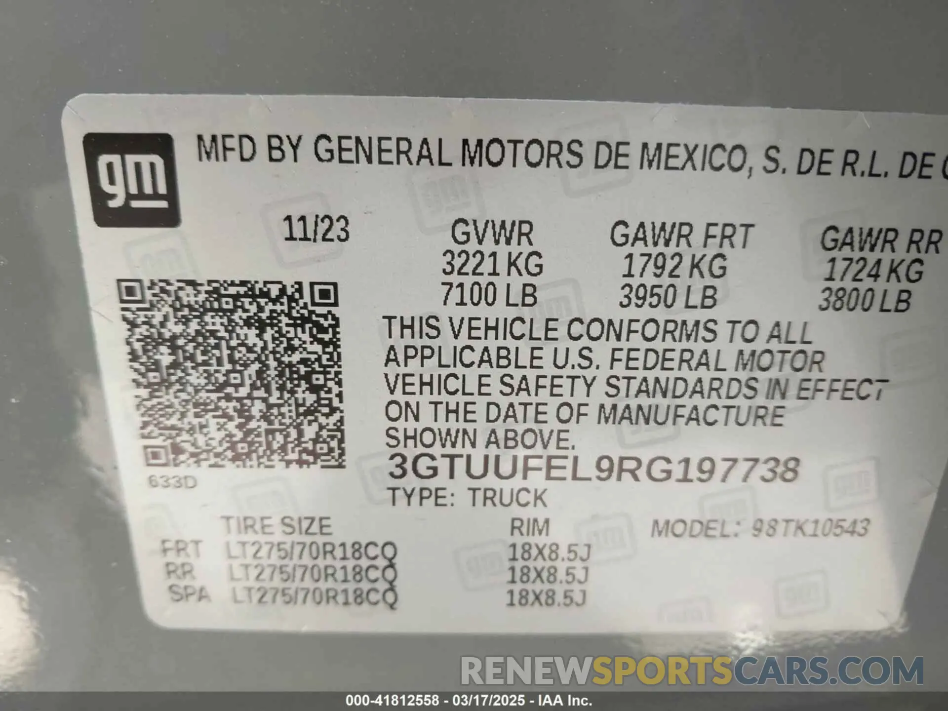 9 fotografías del automóvil dañado 3GTUUFEL9RG197738 GMC SIERRA 1500 2024
