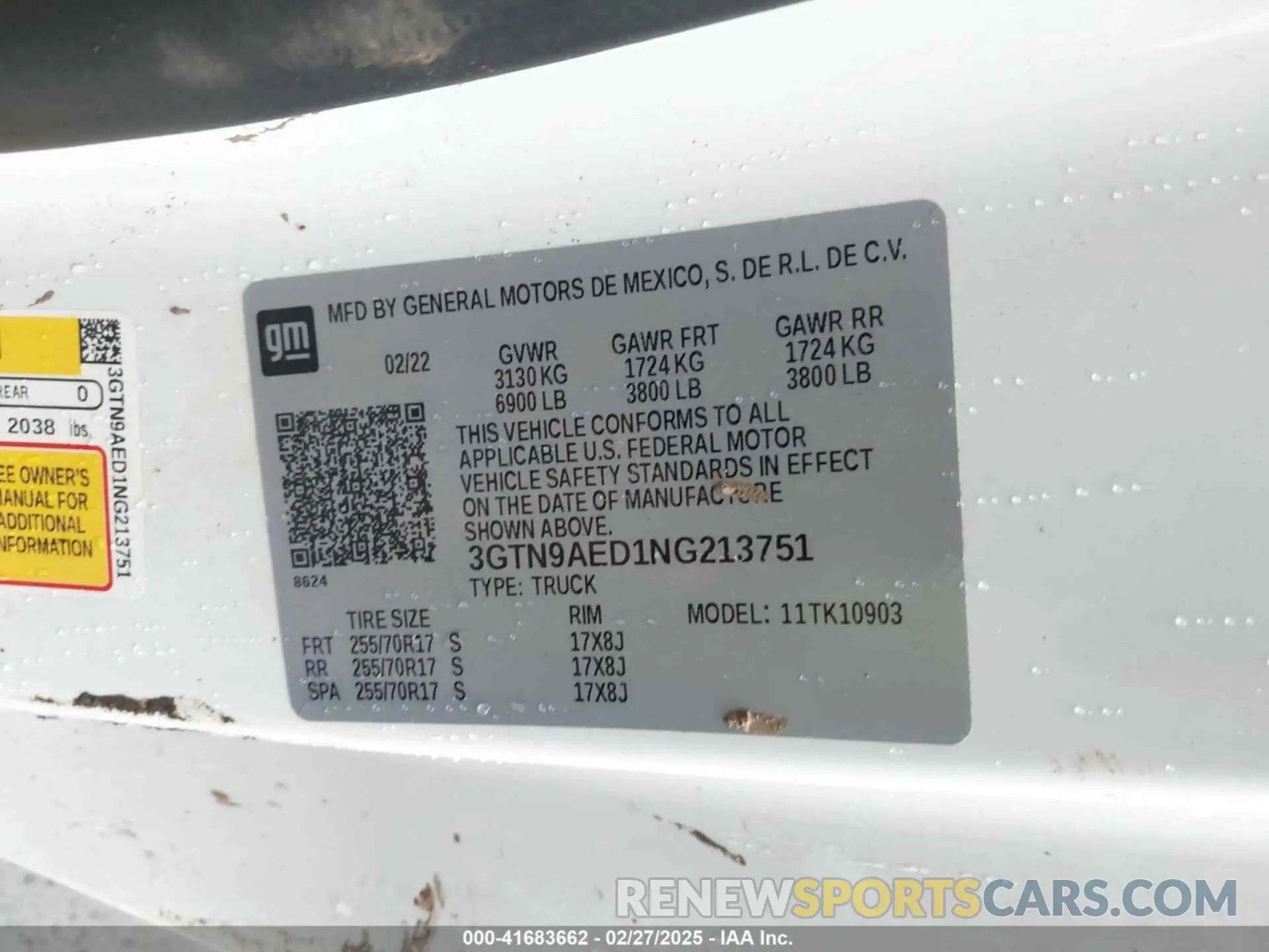 9 fotografías del automóvil dañado 3GTN9AED1NG213751 GMC SIERRA 1500 LIMITED 2022