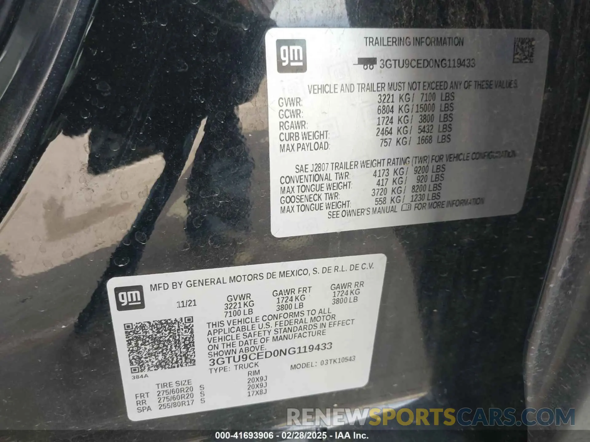 9 fotografías del automóvil dañado 3GTU9CED0NG119433 GMC SIERRA 1500 LIMITED 2022
