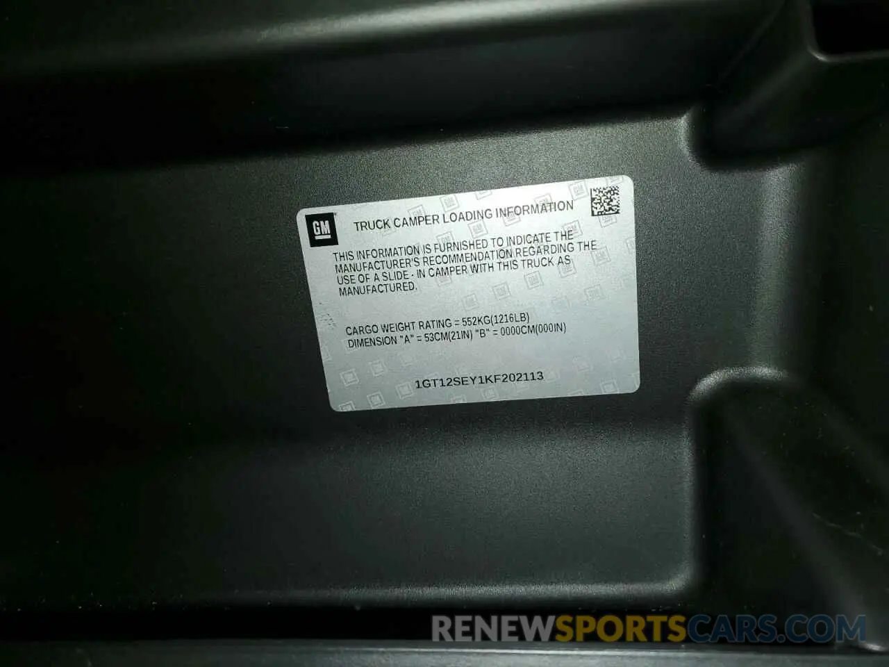 12 fotografías del automóvil dañado 1GT12SEY1KF202113 GMC SIERRA 2019