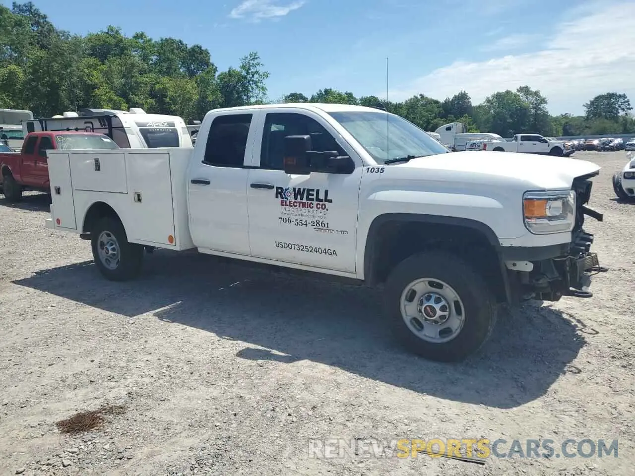 4 fotografías del automóvil dañado 2GD21NEG9K1201407 GMC SIERRA 2019