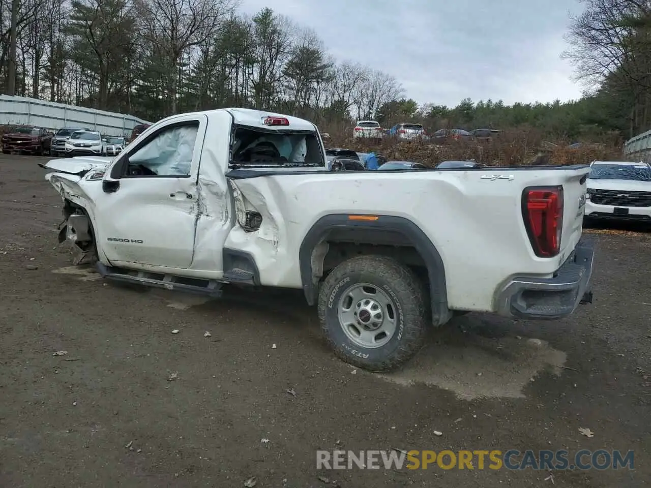 2 fotografías del automóvil dañado 1GT09LE78LF319578 GMC SIERRA 2020