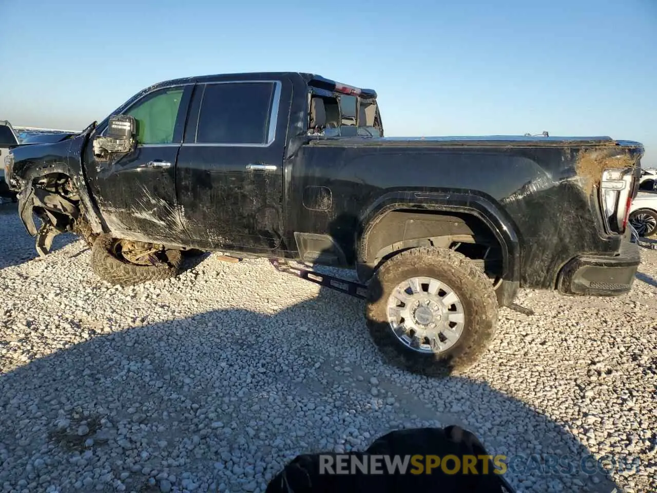 2 fotografías del automóvil dañado 1GT49REY9LF133397 GMC SIERRA 2020