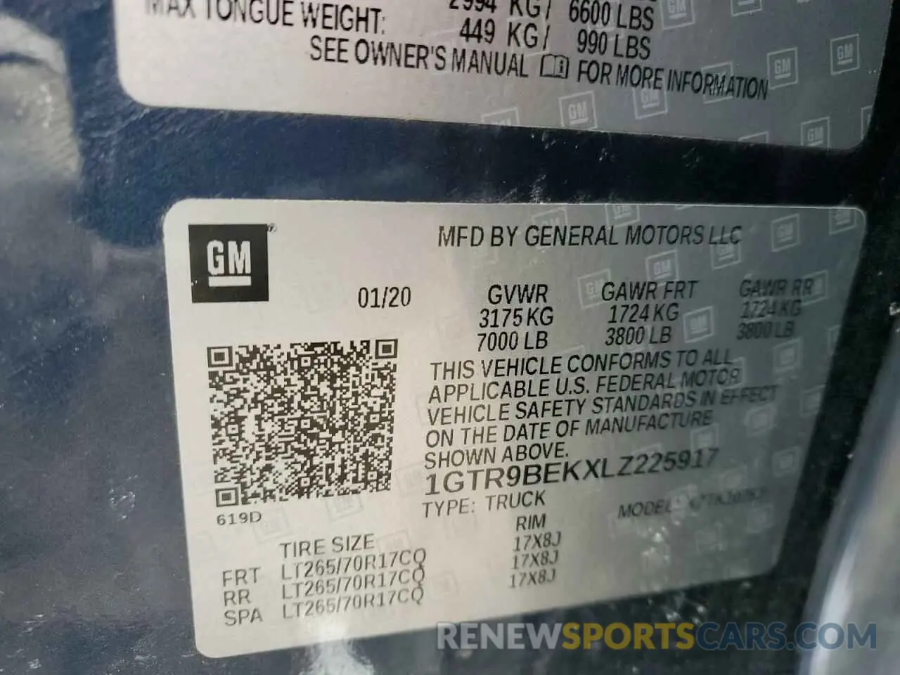 13 fotografías del automóvil dañado 1GTR9BEKXLZ225917 GMC SIERRA 2020