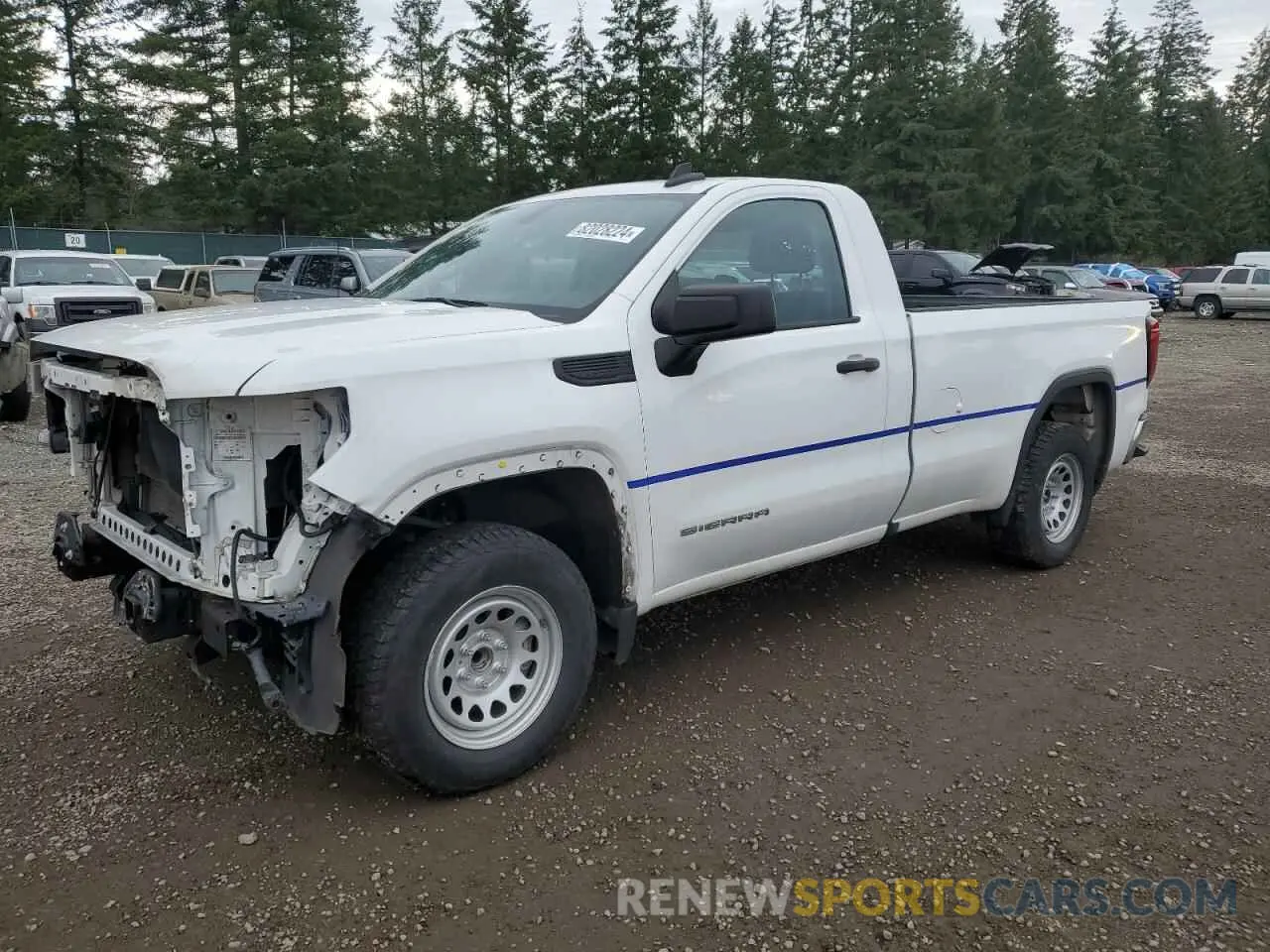 1 fotografías del automóvil dañado 3GTN8AEH5LG223380 GMC SIERRA 2020