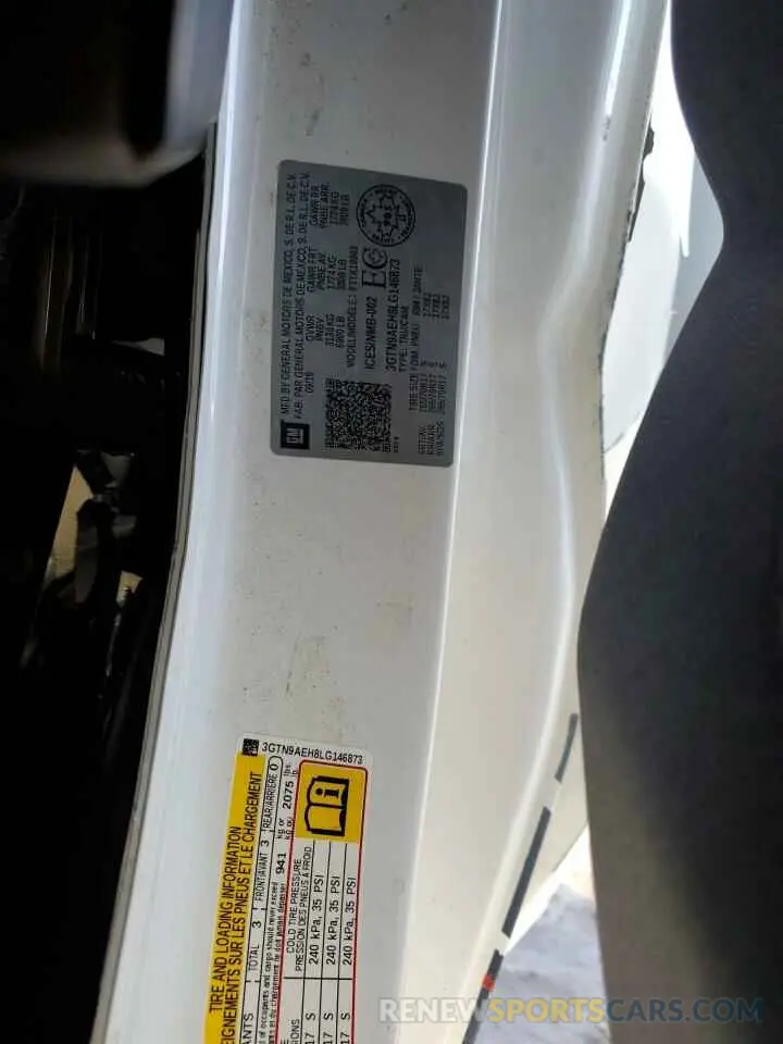 12 fotografías del automóvil dañado 3GTN9AEH8LG146873 GMC SIERRA 2020