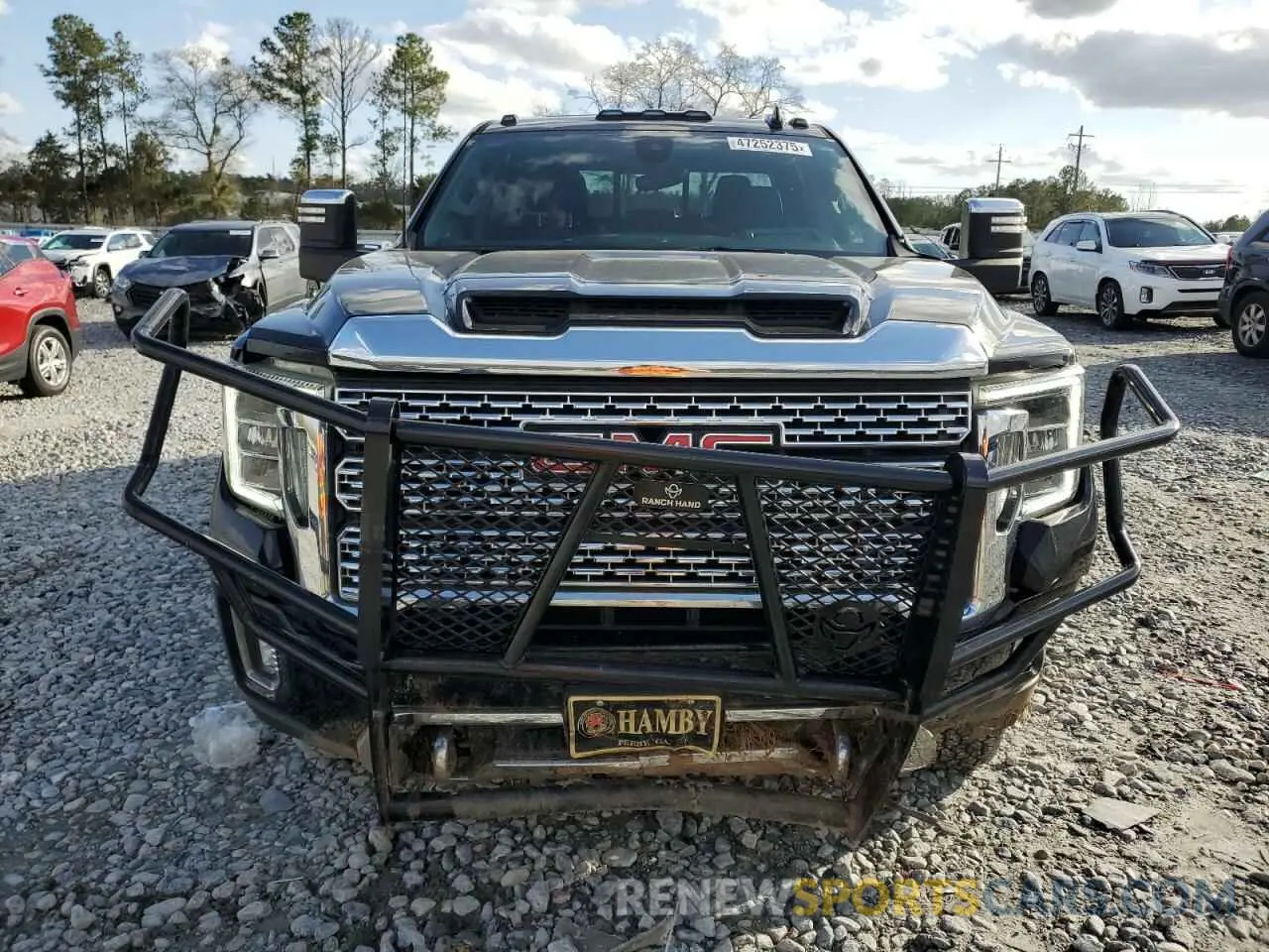5 fotografías del automóvil dañado 1GT49REY7MF160745 GMC SIERRA 2021