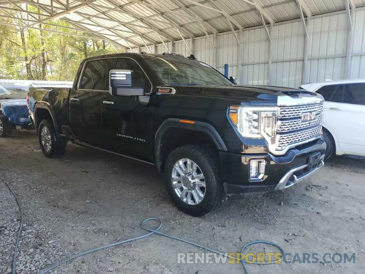 4 fotografías del automóvil dañado 1GT49REY8MF257596 GMC SIERRA 2021