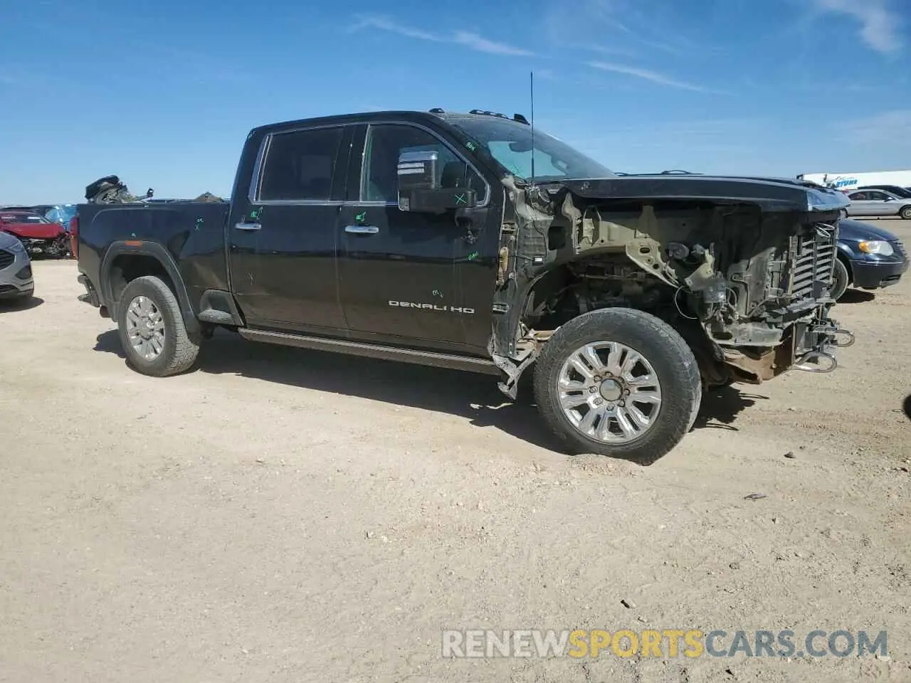 4 fotografías del automóvil dañado 1GT49REY9MF303730 GMC SIERRA 2021