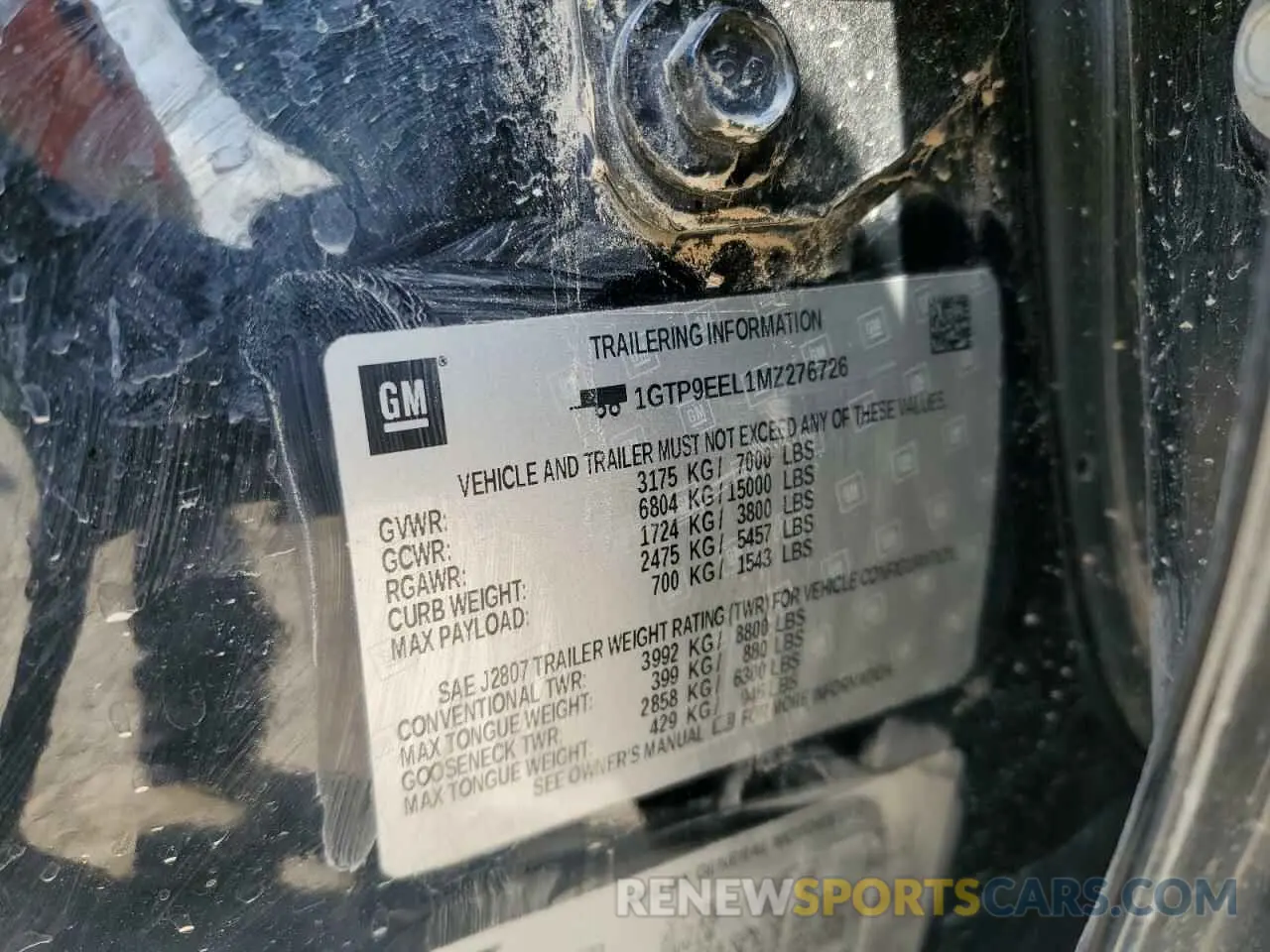12 fotografías del automóvil dañado 1GTP9EEL1MZ276726 GMC SIERRA 2021