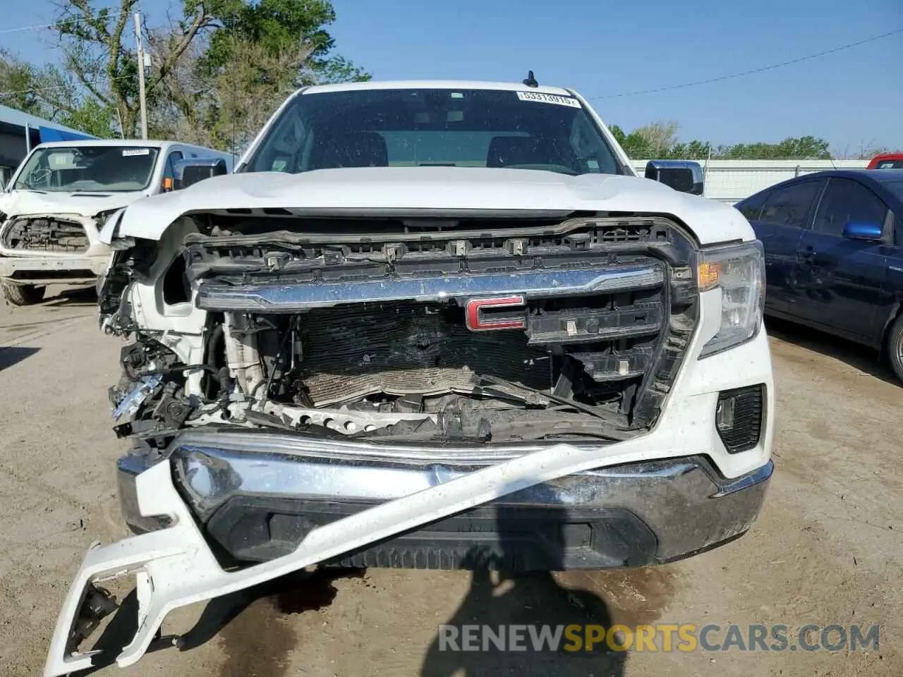 5 fotografías del automóvil dañado 1GTR8BED1MZ293481 GMC SIERRA 2021