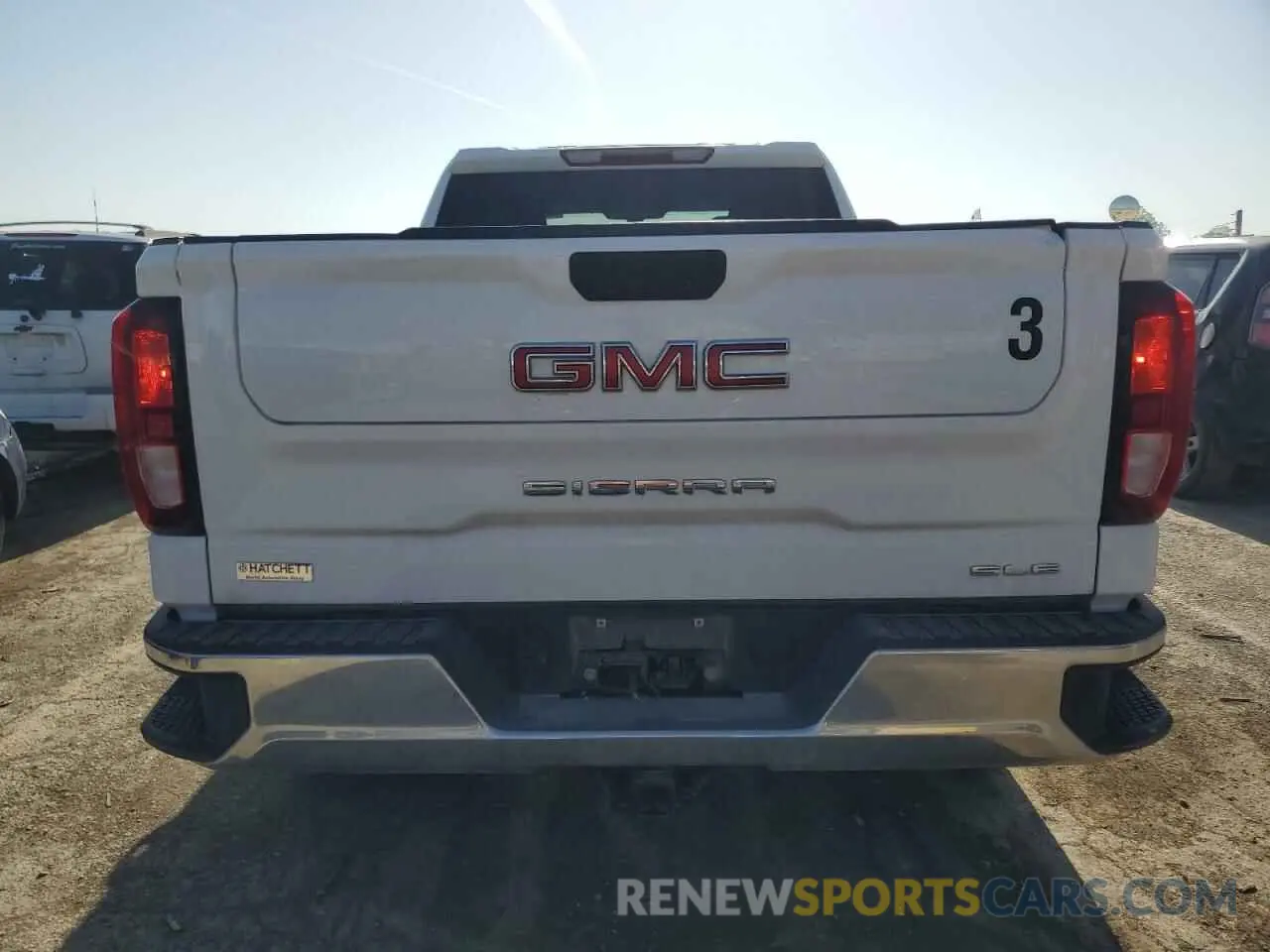 6 fotografías del automóvil dañado 1GTR8BED1MZ293481 GMC SIERRA 2021