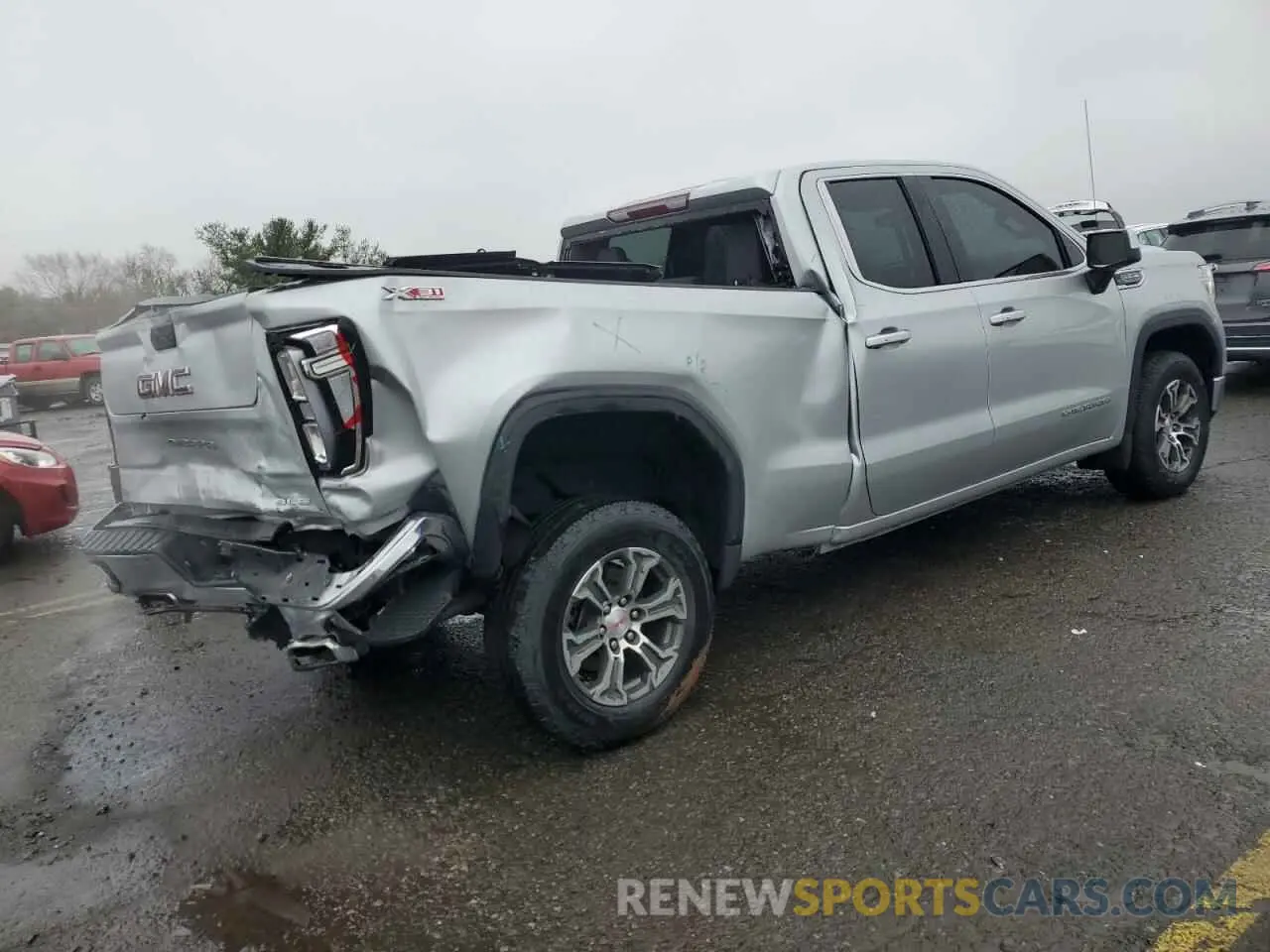 3 fotografías del automóvil dañado 1GTR9BED2MZ320488 GMC SIERRA 2021