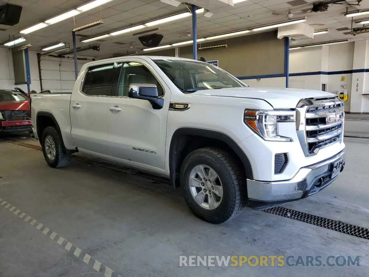 4 fotografías del automóvil dañado 1GTU9BET8MZ315605 GMC SIERRA 2021
