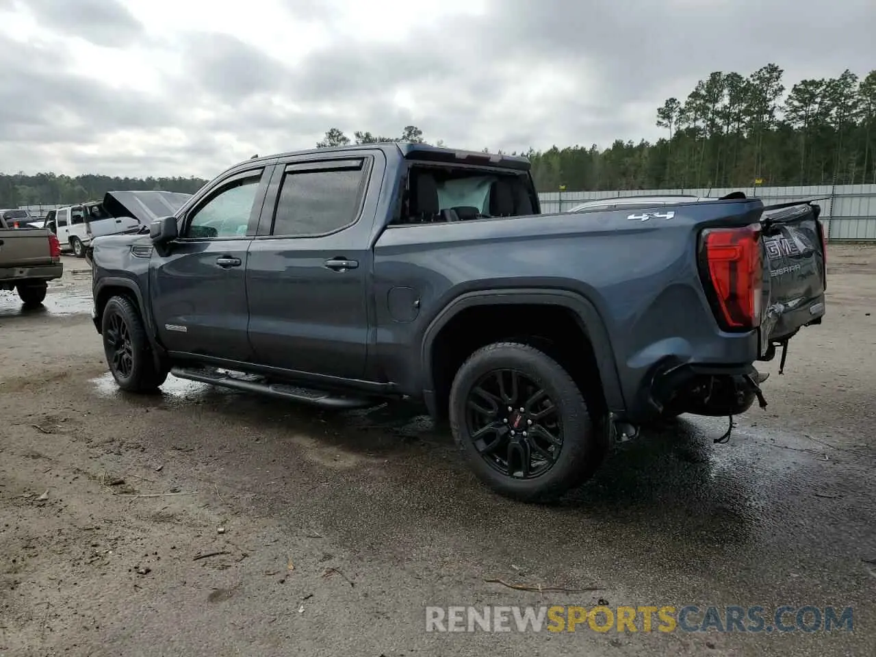 2 fotografías del automóvil dañado 3GTP9CEK5MG174227 GMC SIERRA 2021