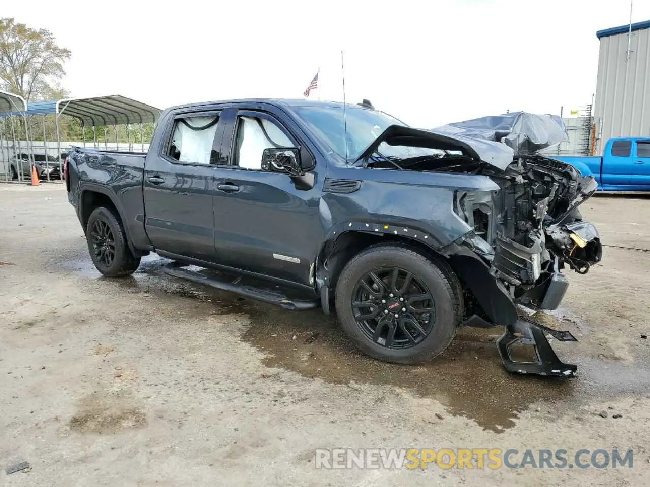 4 fotografías del automóvil dañado 3GTP9CEK5MG174227 GMC SIERRA 2021