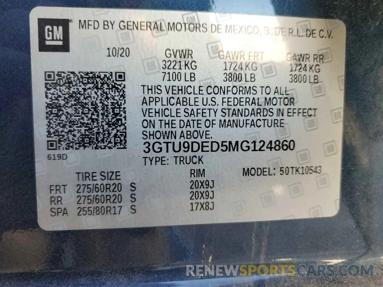 14 fotografías del automóvil dañado 3GTU9DED5MG124860 GMC SIERRA 2021