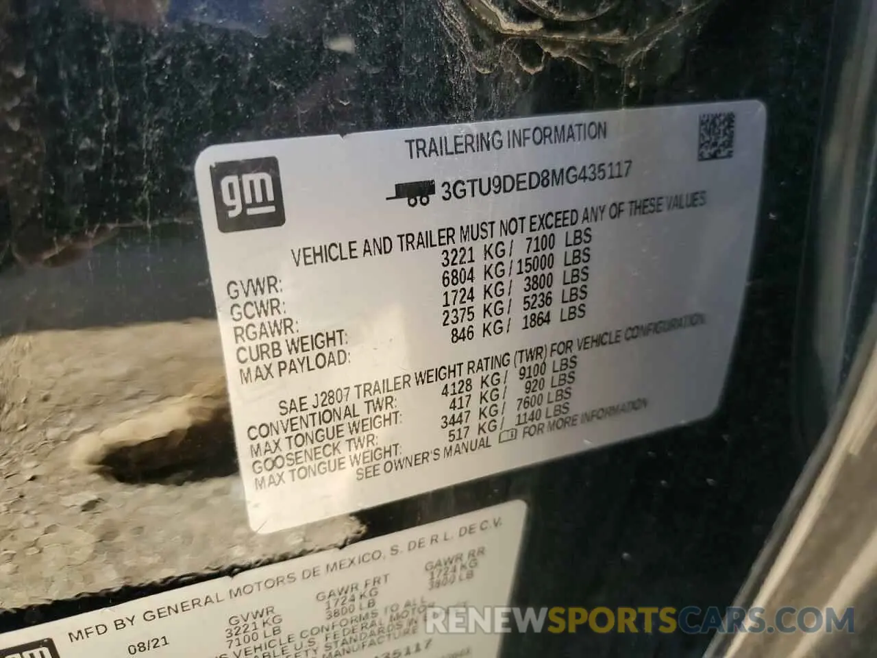 12 fotografías del automóvil dañado 3GTU9DED8MG435117 GMC SIERRA 2021