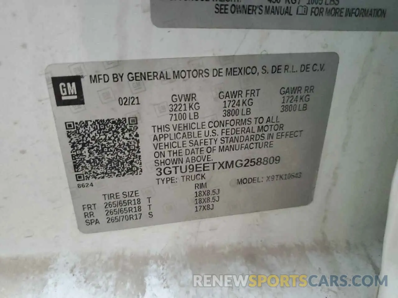 14 fotografías del automóvil dañado 3GTU9EETXMG258809 GMC SIERRA 2021