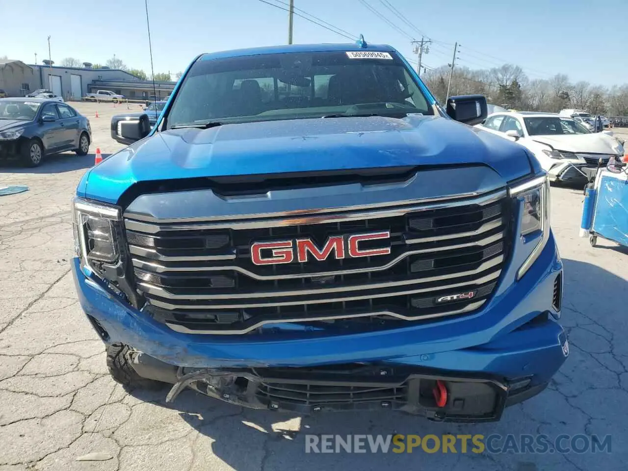 5 fotografías del automóvil dañado 1GTUUEET2NZ599492 GMC SIERRA 2022