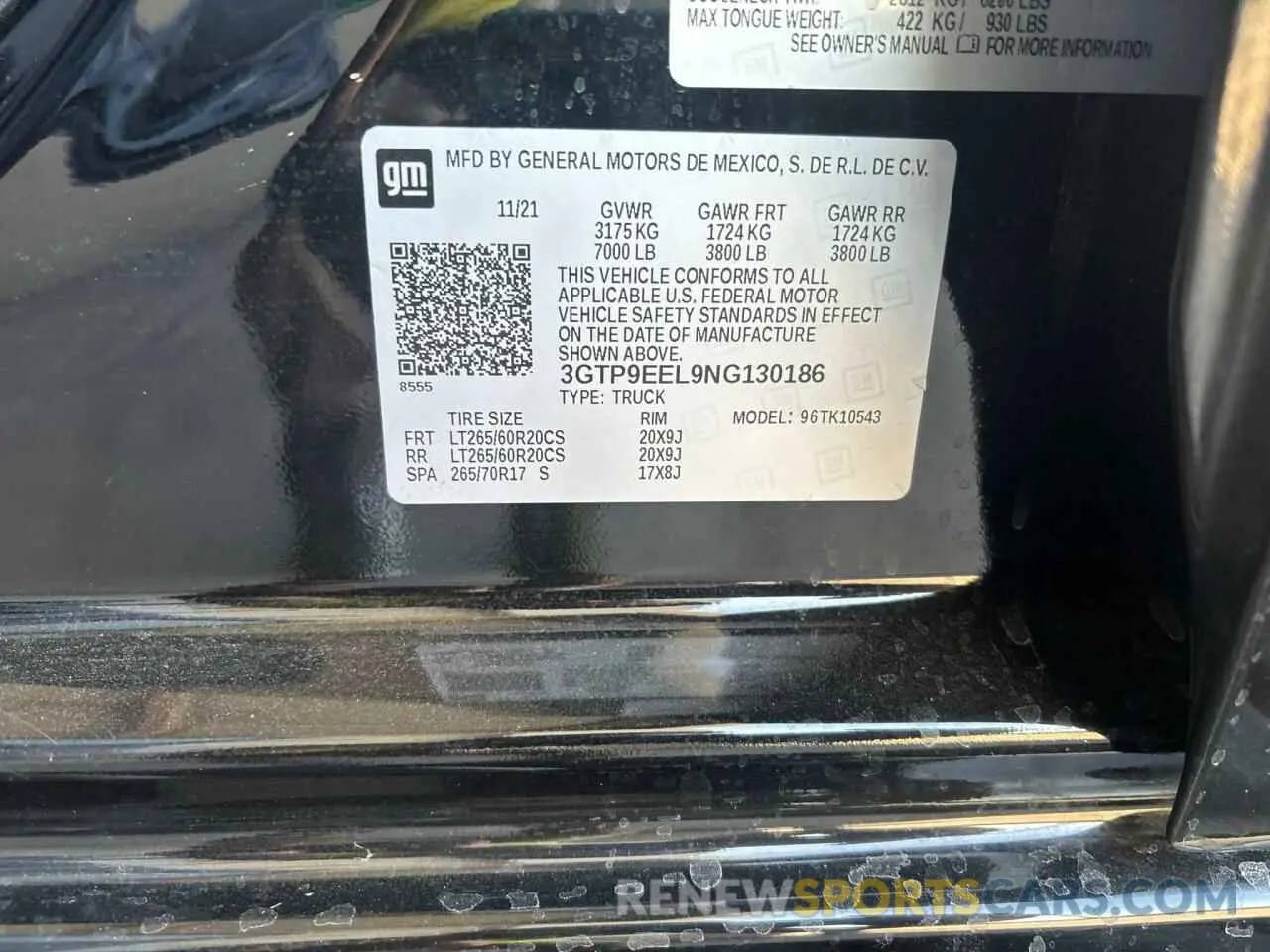 10 fotografías del automóvil dañado 3GTP9EEL9NG130186 GMC SIERRA 2022