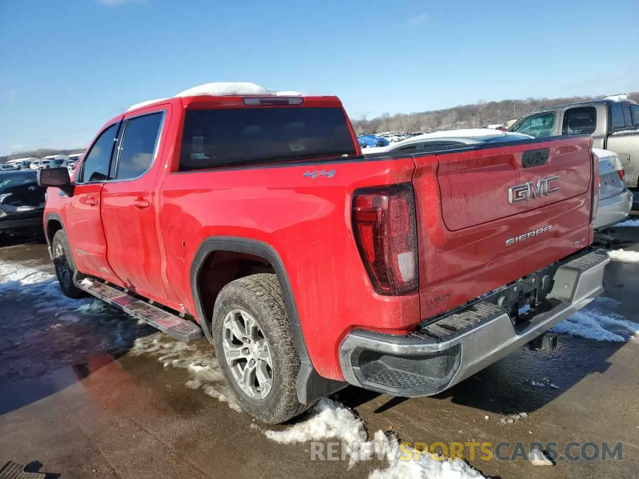 2 fotografías del automóvil dañado 3GTPUBEKXNG550897 GMC SIERRA 2022