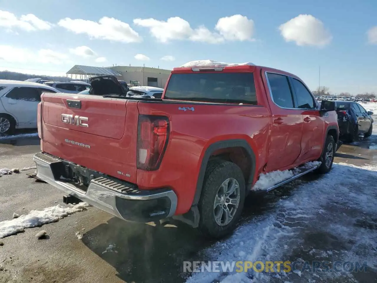 3 fotografías del automóvil dañado 3GTPUBEKXNG550897 GMC SIERRA 2022