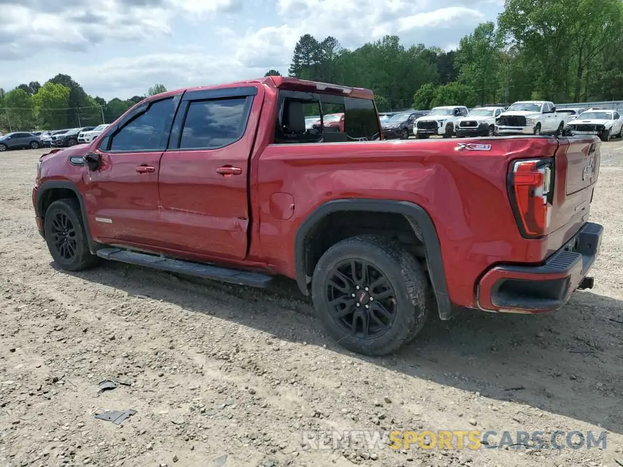 2 fotografías del automóvil dañado 3GTUUCED8NG610251 GMC SIERRA 2022
