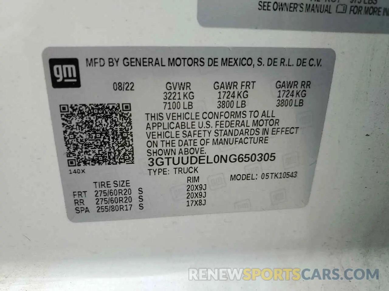 13 fotografías del automóvil dañado 3GTUUDEL0NG650305 GMC SIERRA 2022