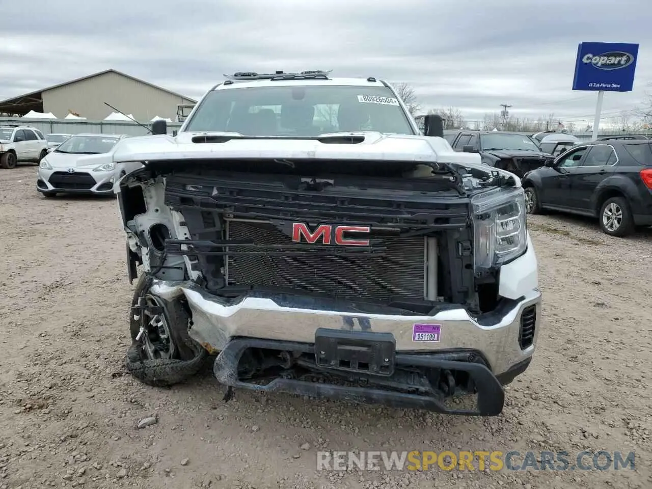 5 fotografías del automóvil dañado 1GT49LE75PF212494 GMC SIERRA 2023