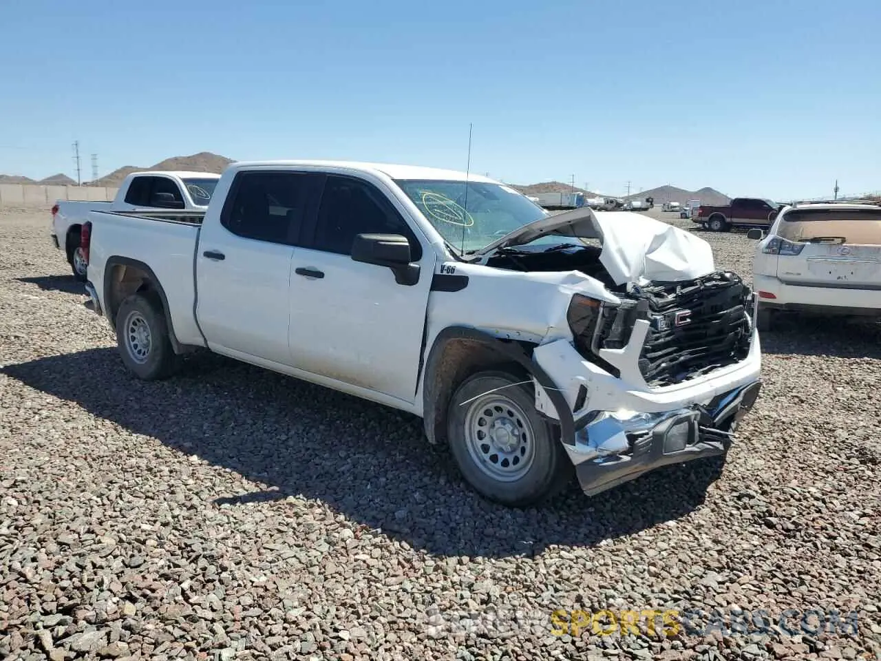 4 fotografías del automóvil dañado 1GTPHAEK2PZ162323 GMC SIERRA 2023
