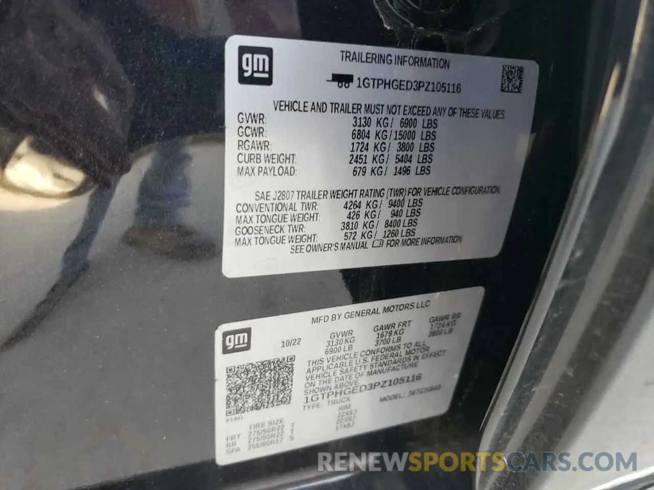 13 fotografías del automóvil dañado 1GTPHGED3PZ105116 GMC SIERRA 2023