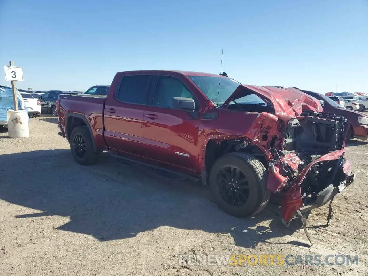 4 fotografías del automóvil dañado 1GTPUCEK2PZ194924 GMC SIERRA 2023