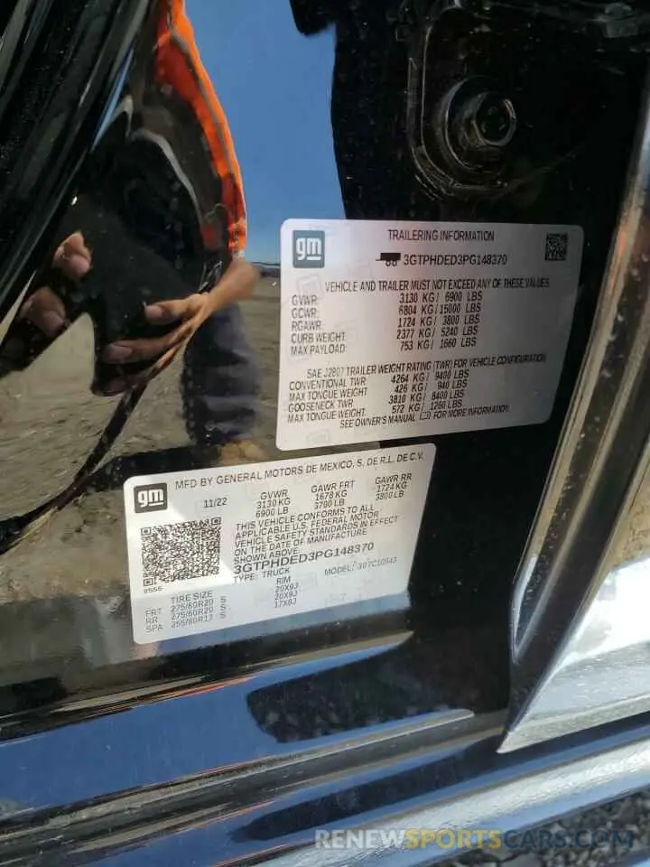 13 fotografías del automóvil dañado 3GTPHDED3PG148370 GMC SIERRA 2023