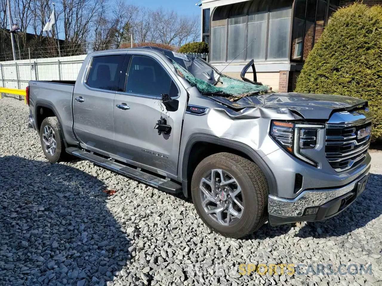 4 fotografías del automóvil dañado 3GTUUDEL9PG314283 GMC SIERRA 2023