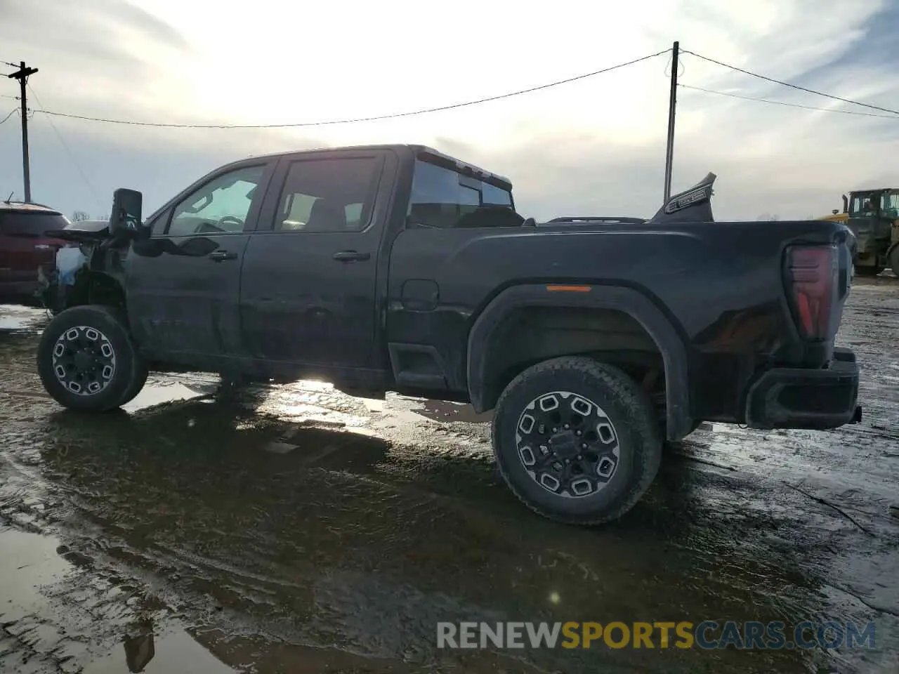 2 fotografías del automóvil dañado 1GT49PE77RF351813 GMC SIERRA 2024