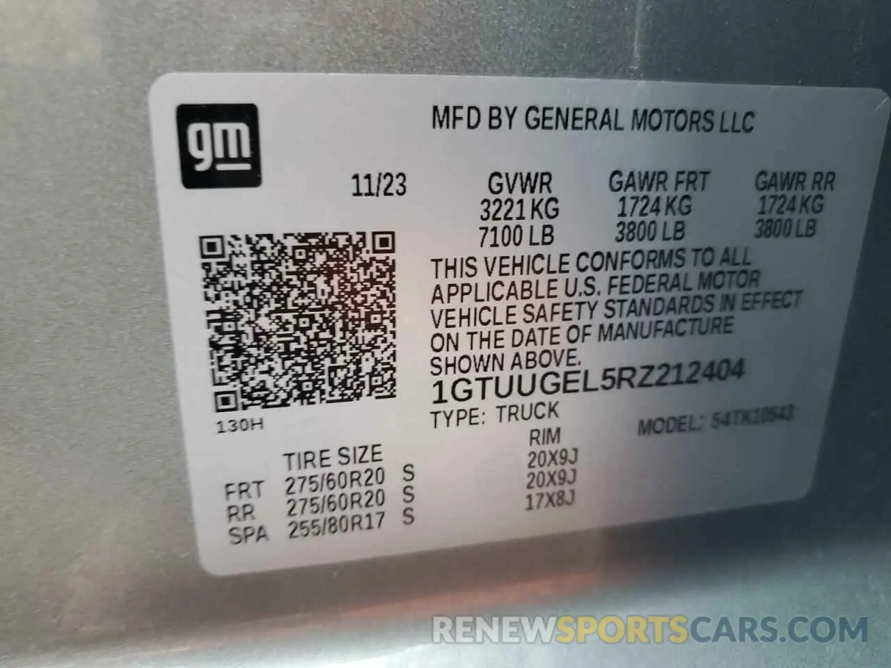14 fotografías del automóvil dañado 1GTUUGEL5RZ212404 GMC SIERRA 2024
