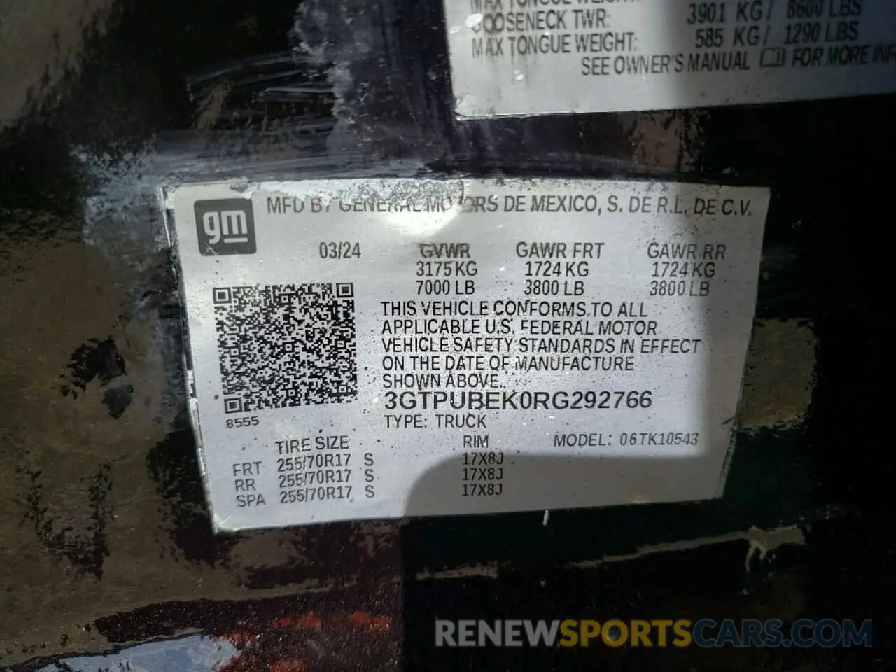12 fotografías del automóvil dañado 3GTPUBEK0RG292766 GMC SIERRA 2024