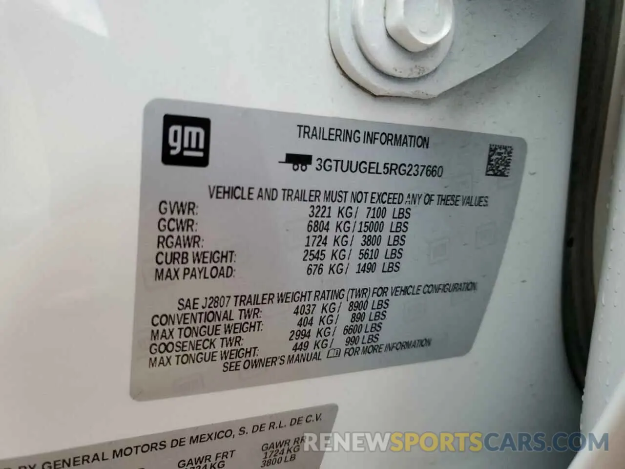 12 fotografías del automóvil dañado 3GTUUGEL5RG237660 GMC SIERRA 2024