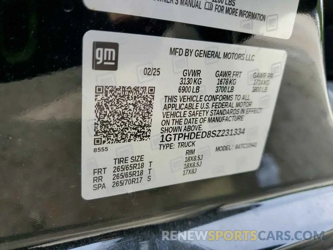 12 fotografías del automóvil dañado 1GTPHDED8SZ231334 GMC SIERRA 2025