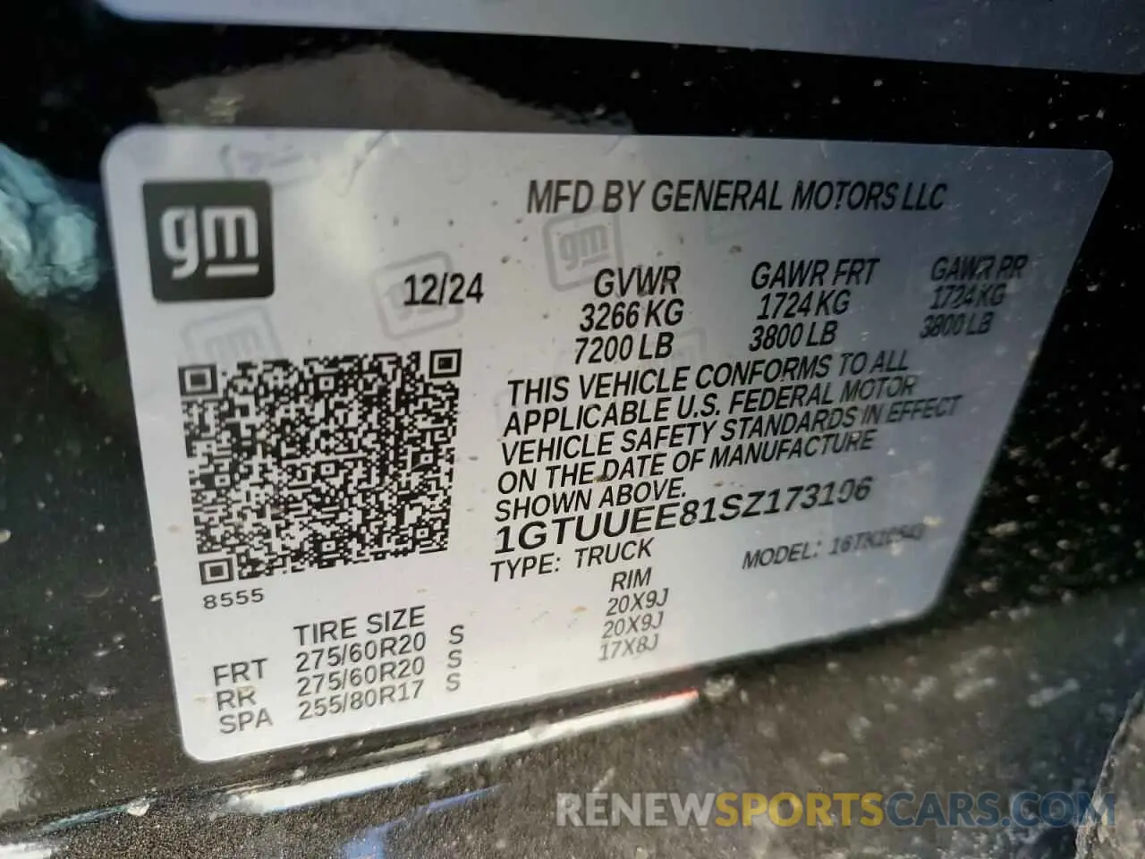 14 fotografías del automóvil dañado 1GTUUEE81SZ173106 GMC SIERRA 2025