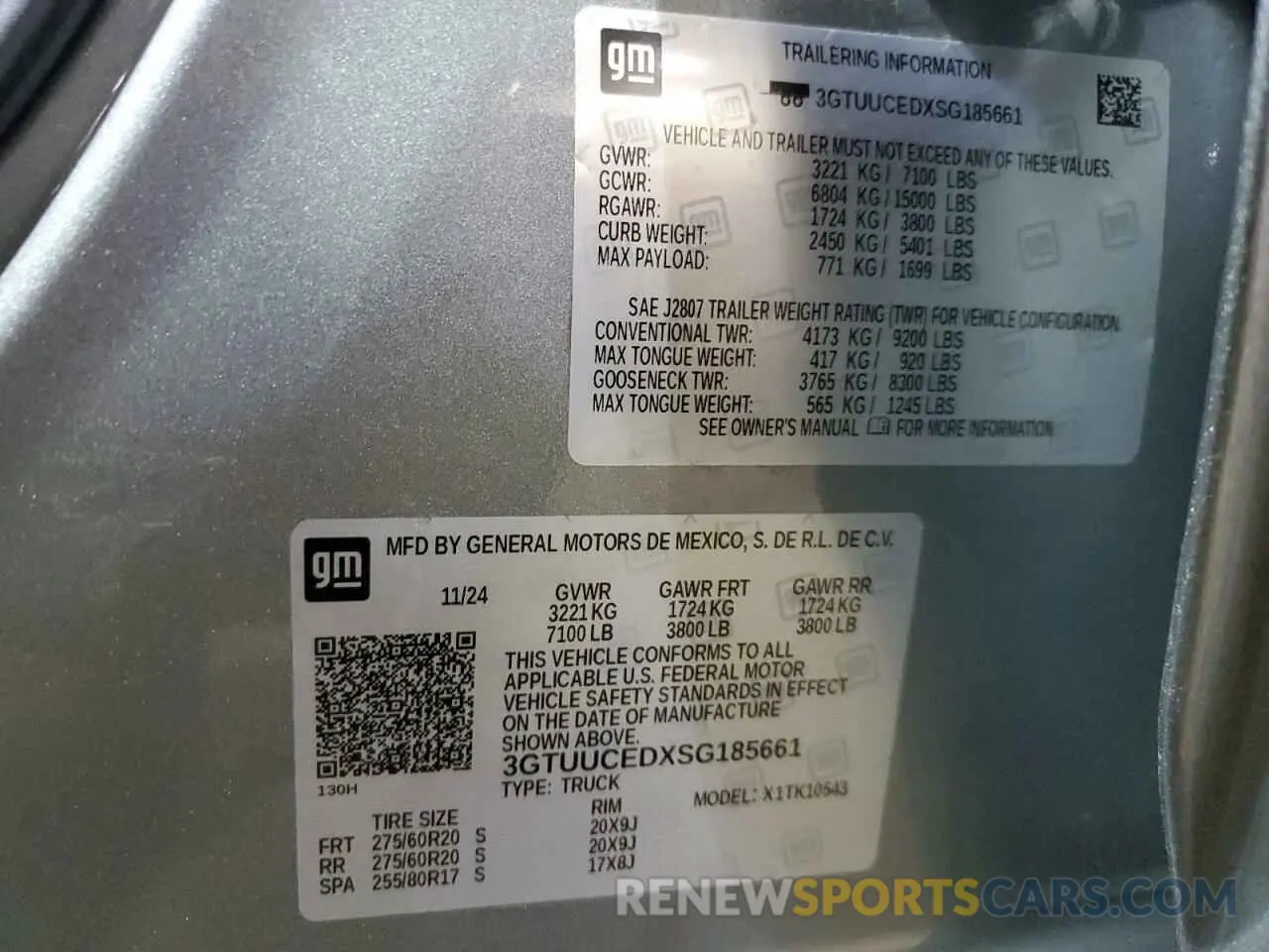 13 fotografías del automóvil dañado 3GTUUCEDXSG185661 GMC SIERRA 2025