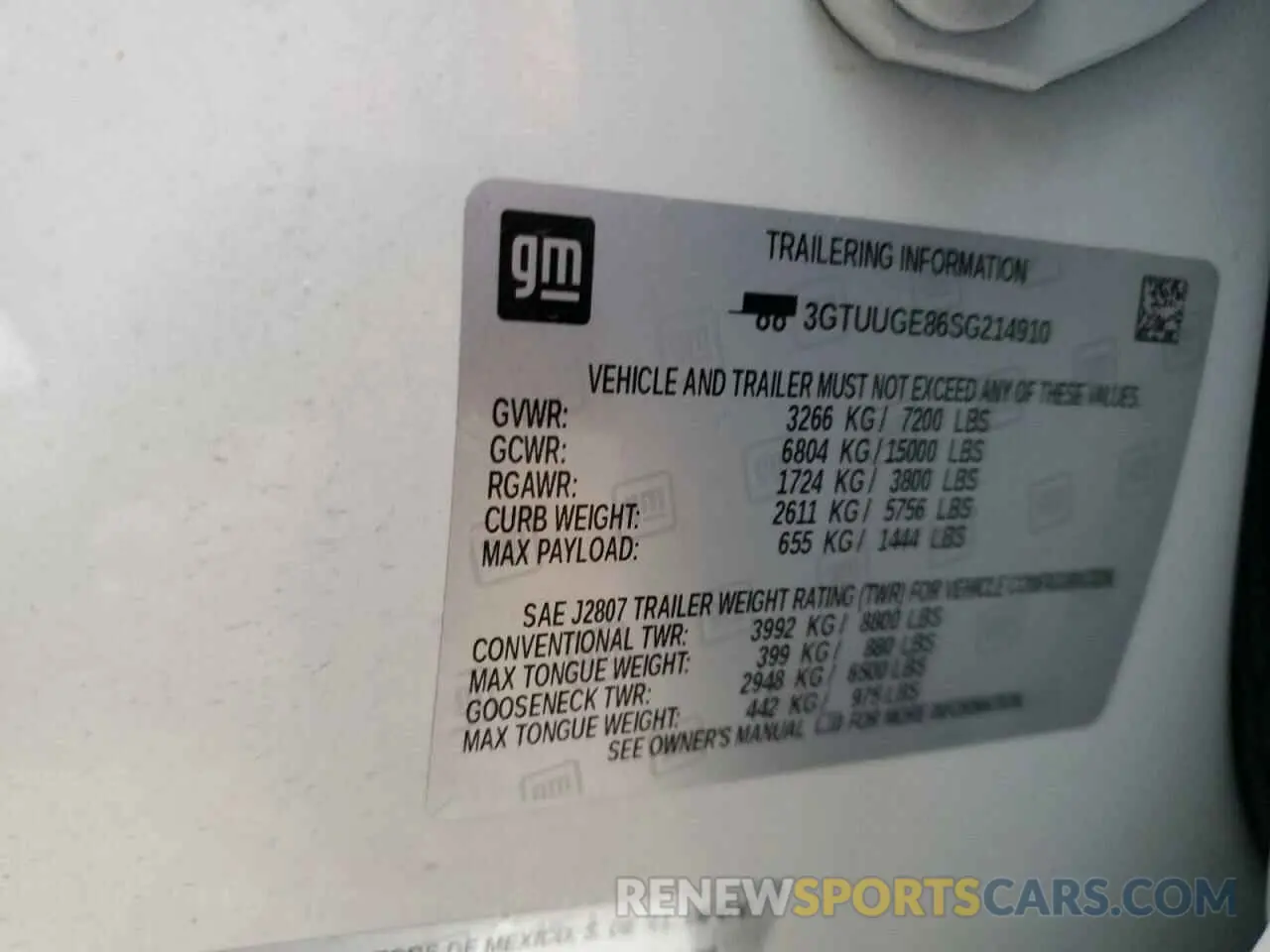 13 fotografías del automóvil dañado 3GTUUGE86SG214910 GMC SIERRA 2025