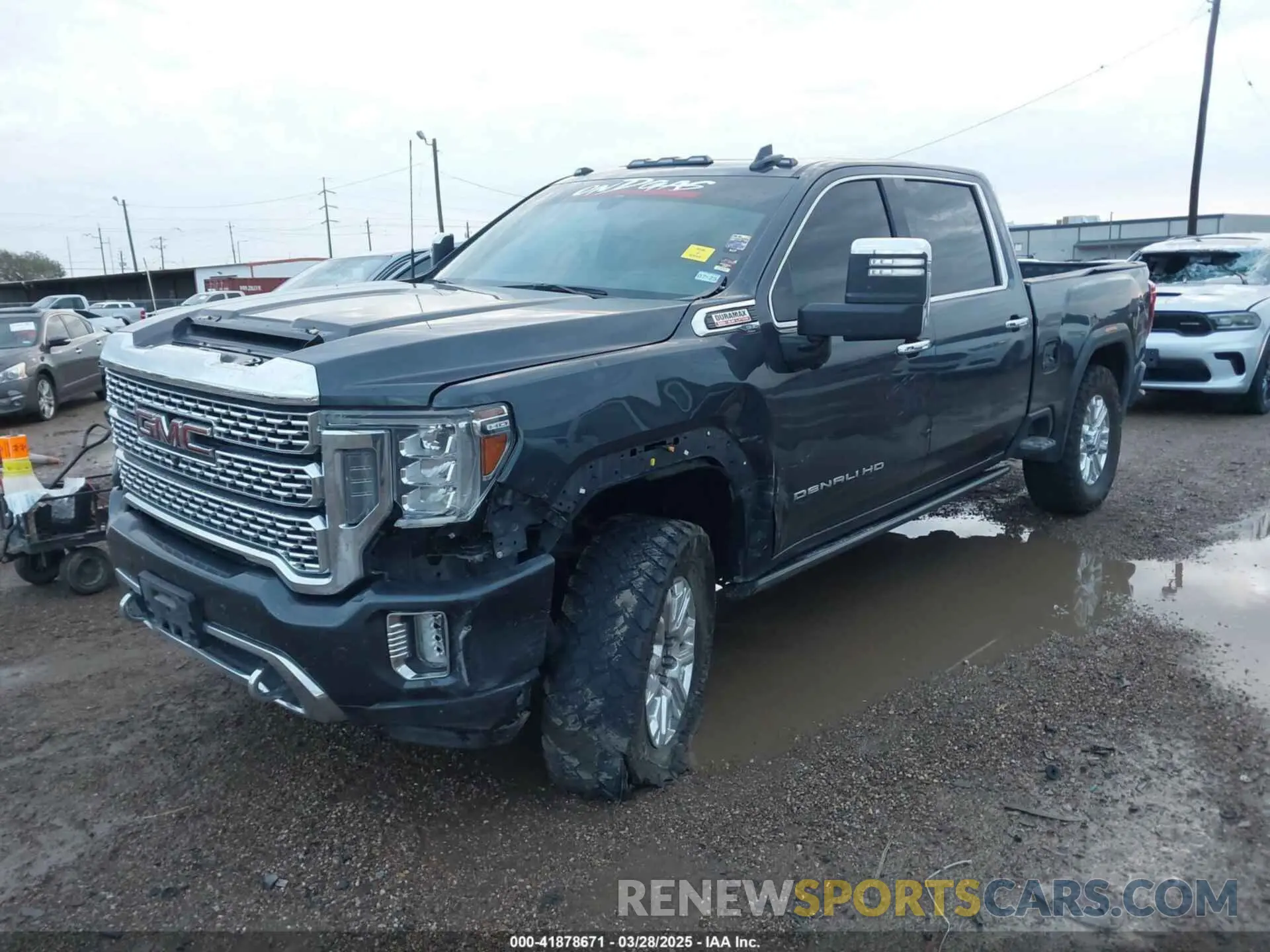 2 fotografías del automóvil dañado 1GT49REY7MF240885 GMC SIERRA 2500HD 2021